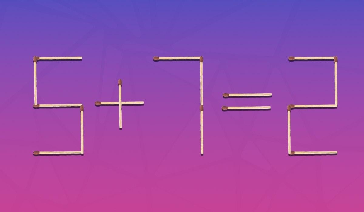 Meg kell mozgatni egy gyufát, és az egyenlőség helyes lesz: egy intelligenciateszt