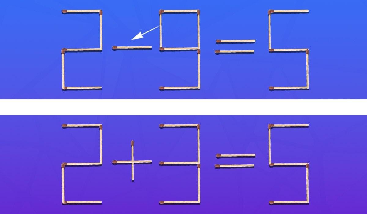 Melyik gyufát kell áthelyezni, hogy az egyenlőség igaz legyen: egy gyors IQ-teszt