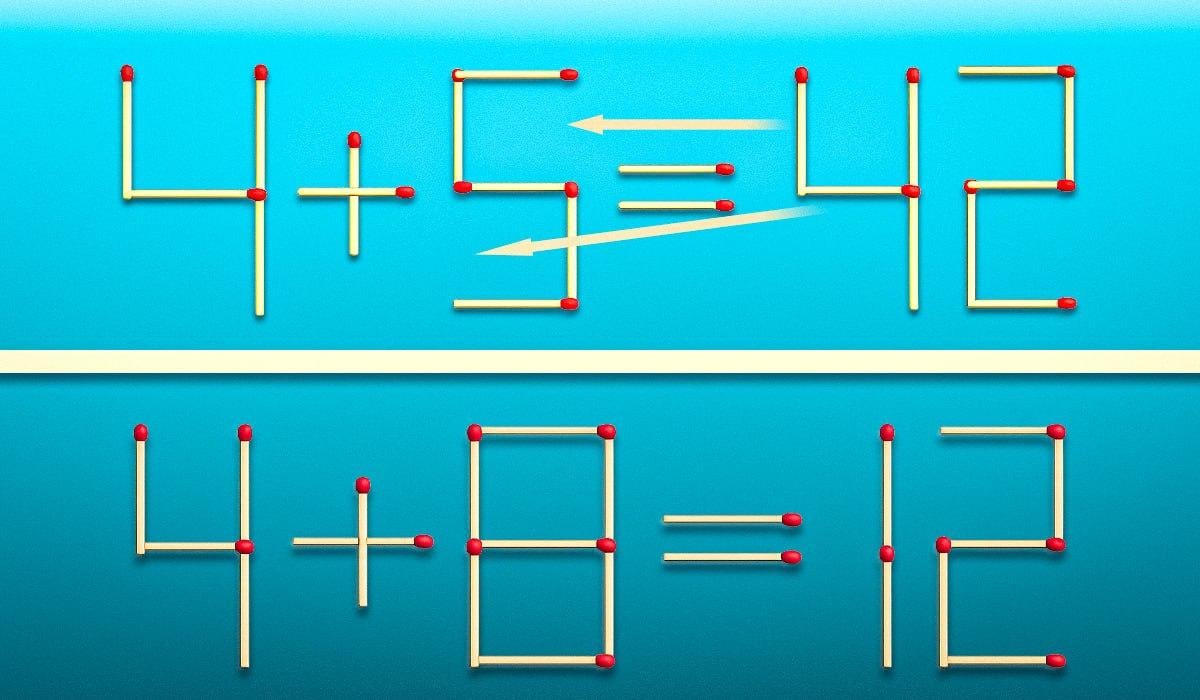 Húzza 2 gyufát és az egyenlőség helyes lesz: egy gyors IQ-teszt