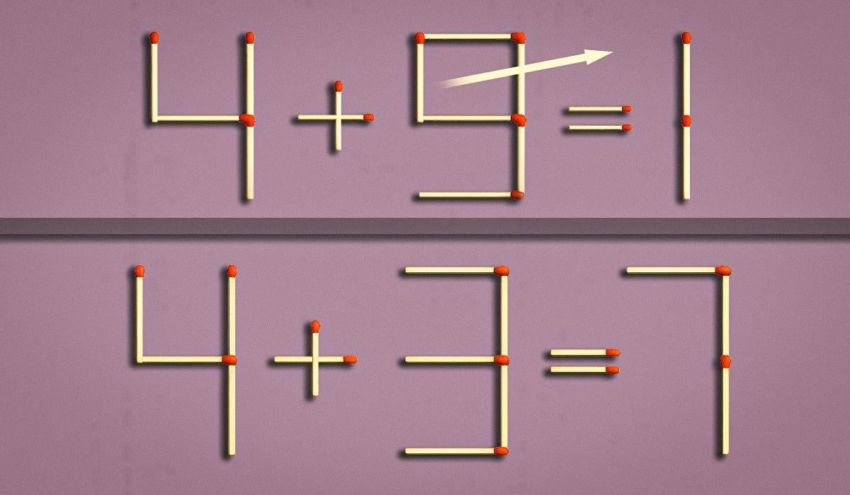 Az embereknek csak 2%-a tudja 8 másodperc alatt kijavítani az egyenlőséget: gyufaszálas teszt az IQ teszteléshez