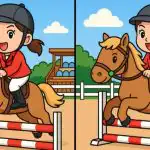 IQ teszt: találj 3 különbséget egy lovas lány képén 47